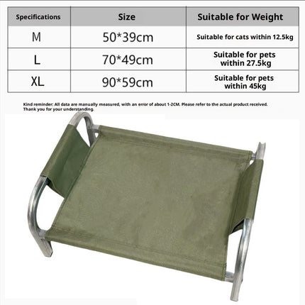Peekaboo Studio Metal Pet Camp Bed Doghouse with Summer Shade Canopy