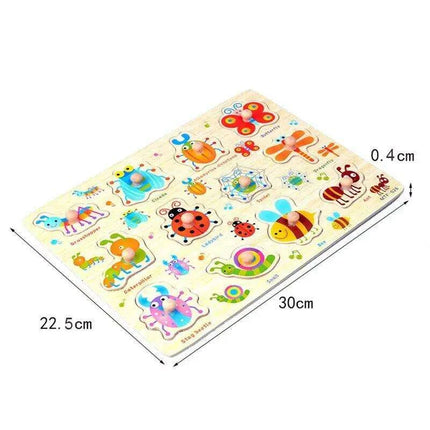 Interactive Montessori Wooden Puzzle Set - Fun Learning Toy for Early Childhood Development