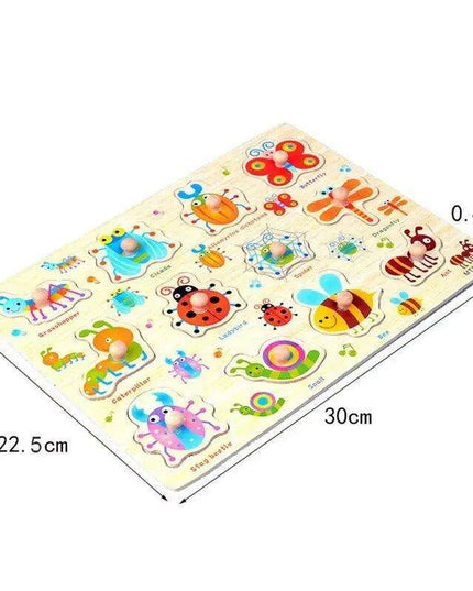 Interactive Montessori Wooden Puzzle Set - Fun Learning Toy for Early Childhood Development