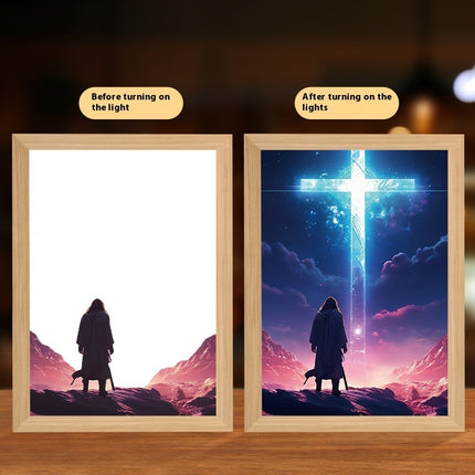 Peekaboo Studio Jesus LED Night Light & Photo Frame - Unique Home Deco
