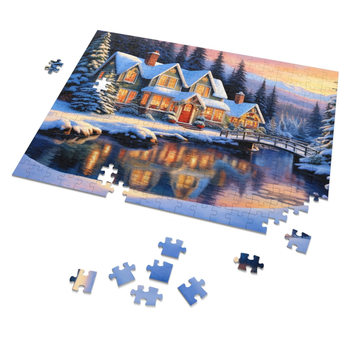 Christmas holiday Jigsaw Puzzle - Wholesome Fun for All Ages Printify