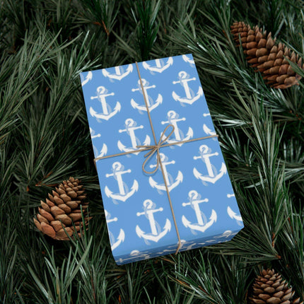 Nautical Elegance: Premium Anchor Gift Wrapping Paper Collection