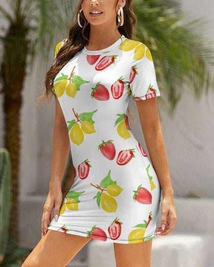 Ivory Short Sleeve Bodycon Dress for Timeless Style