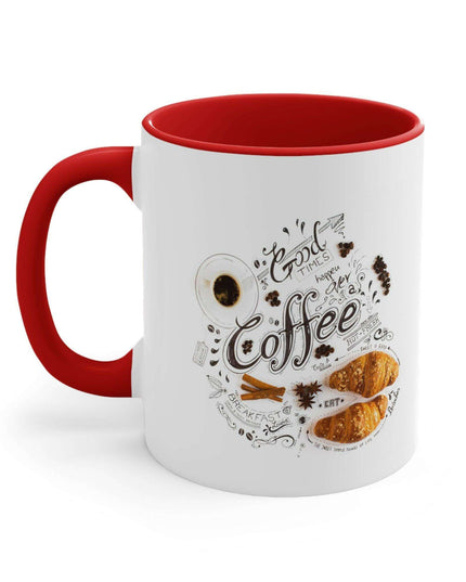 Vibrant Contrast 11oz Ceramic Coffee Mug - Chic Dual-Tone Style