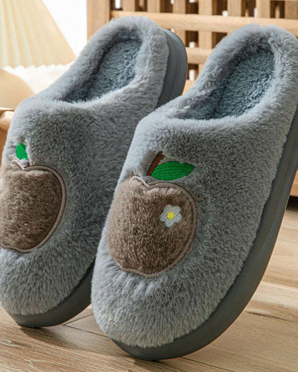 Cotton Slippers For Women Autumn And Winter Indoor Warm And Cute Home Slippers Non-slip Fuzzy Plush Shoes