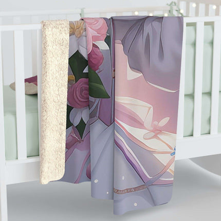 Anime Fantasy Tribal Plush Sherpa Blanket - Cozy Elegance for All Seasons