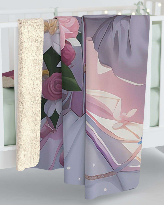 Anime Fantasy Tribal Plush Sherpa Blanket - Cozy Elegance for All Seasons
