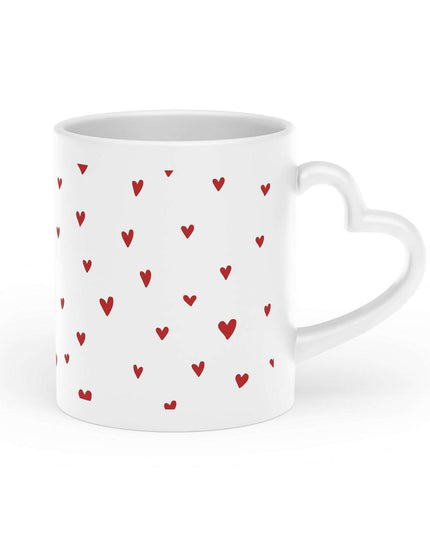 Elegant Heart-Shaped Ceramic Coffee Mug with Luxurious Duraglaze Finish