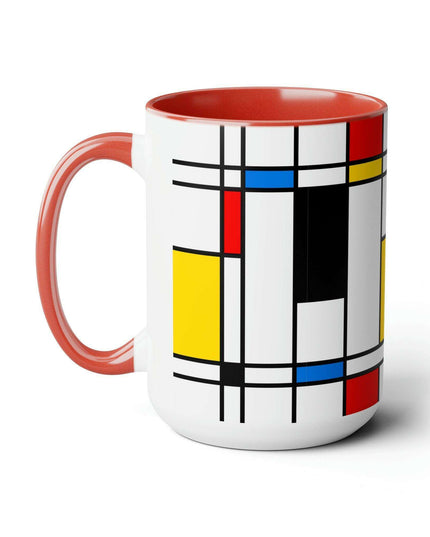 Sophisticated Dual-Tone Ceramic Coffee Cups - Morning Indulgence Series