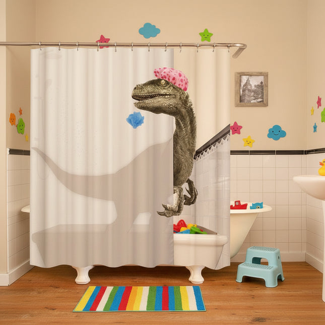 Peekaboo Studio Waterproof Digital Printing Polyester Bath Curtain