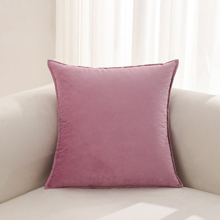 Dutch Velvet Throw Pillow Cover With Piped Trim Solid Color