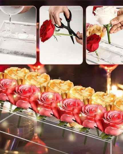 Sleek Transparent Acrylic Vase: Enhance Your Home Aesthetics