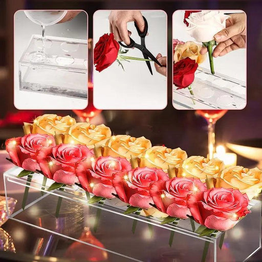 Sleek Transparent Acrylic Vase: Enhance Your Home Aesthetics