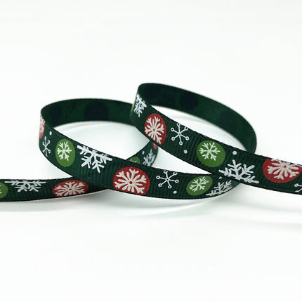 Peekaboo Studio Size 5 10mm Printed Grosgrain Christmas Ribbon - Durab