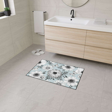 Elegant Floral Executive Area Rug with Enhanced Safety Features