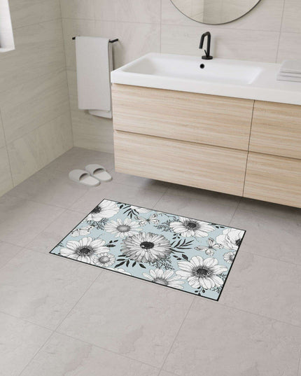 Elegant Floral Executive Area Rug with Enhanced Safety Features