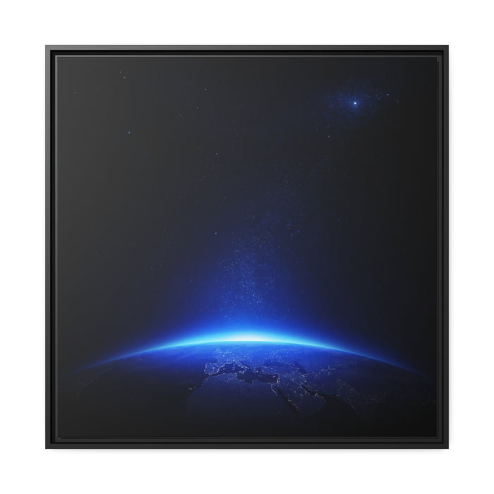 Elegant Earthscape - Sustainable Matte Canvas Art Piece with Pinewood Frame