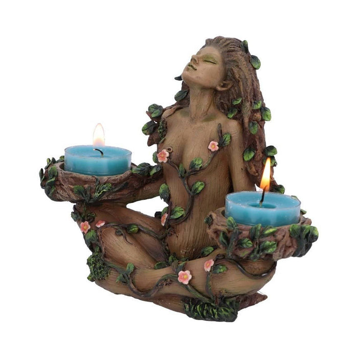 Enchanting Forest Spirit Candle Holder | Handcrafted Resin Artwork
