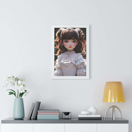 Eco-Friendly 3D Girl Wall Art with Sustainable Frame: Modern Green Home Decor