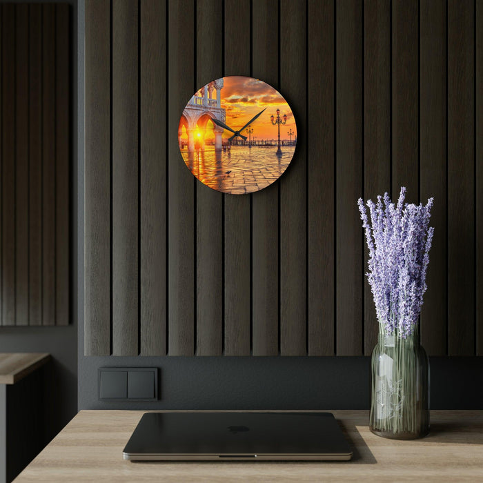 Vibrant Acrylic Wall Clock Set - Stylish Round & Square Designs, Assorted Sizes | Eye-Catching Prints, Easy Installation