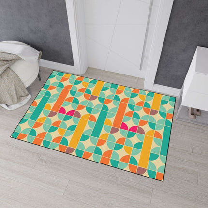 Sophisticated Non-Slip Geometric Polyester Area Rug