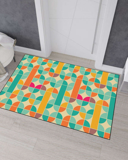 Sophisticated Non-Slip Geometric Polyester Area Rug