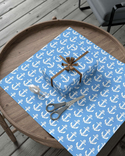 Nautical Elegance: Premium Anchor Gift Wrapping Paper Collection