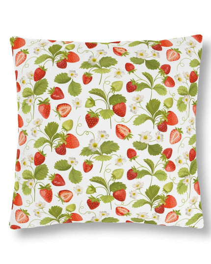 Vibrant Strawberry Outdoor Pillow Set with Concealed Zipper - Water-Resistant and Stylish