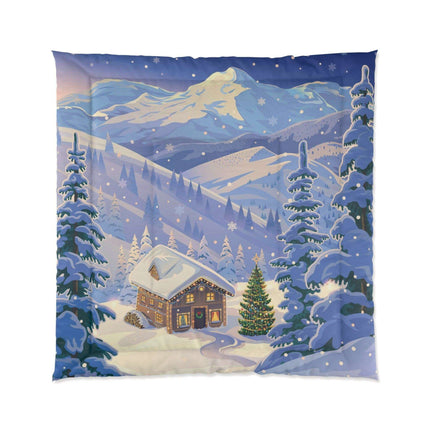Festive Winter Wonderland Plush Comforter - Luxurious Polyester Bedding