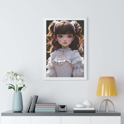 Eco-Friendly 3D Girl Wall Art with Sustainable Frame: Modern Green Home Decor