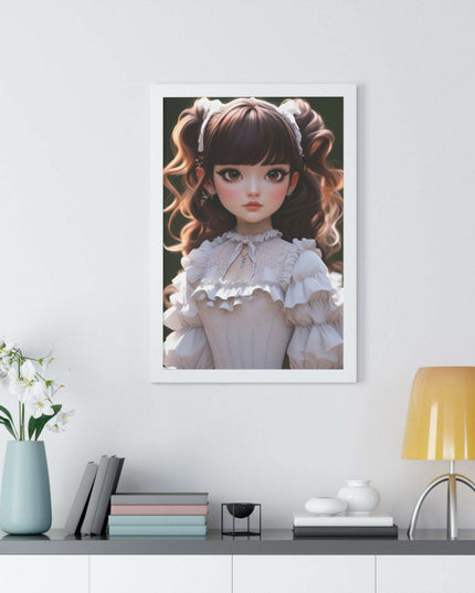 Eco-Friendly 3D Girl Wall Art with Sustainable Frame: Modern Green Home Decor