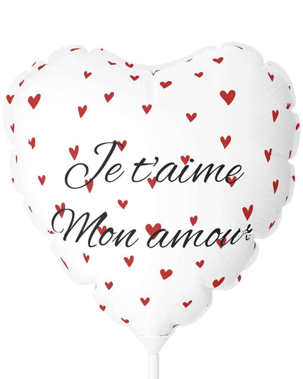 Elegant Valentine Red Heart Matte Balloon Duo - 11" Round & Heart Shape Collection