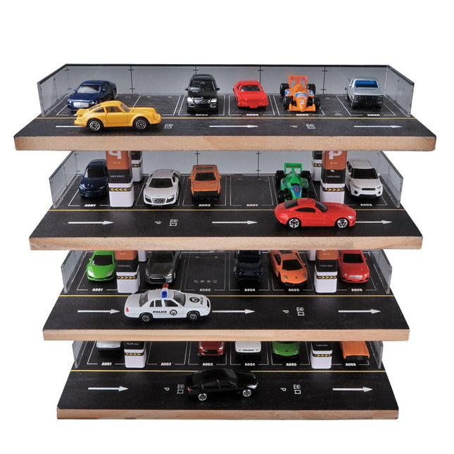 Acrylic Multi-Level Simulation Parking Garage — 1:64 Scale Diecast Display