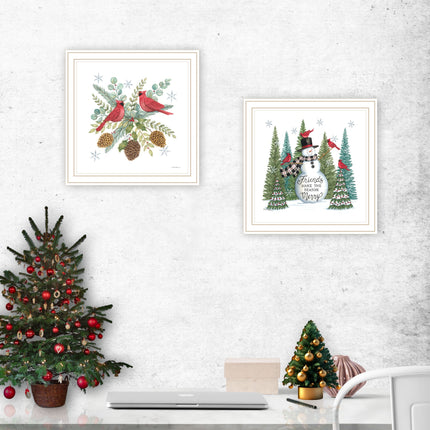 Deb Strain 2-Piece Merry Friends Framed Wall Art for Home Decor