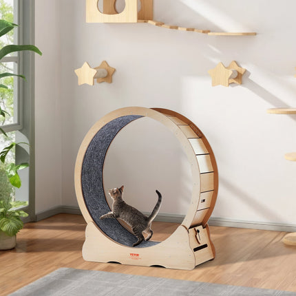 Peekaboo Studio Cat Exercise Wheel - 43.3" Treadmill for Indoor Cats,