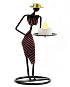 One handed etiquette red stripe with candle light