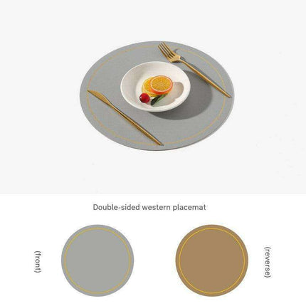 Elegant Circular PVC Leather Dining Placemats for a Luxurious Table Setting