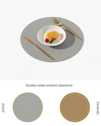 Elegant Circular PVC Leather Dining Placemats for a Luxurious Table Setting