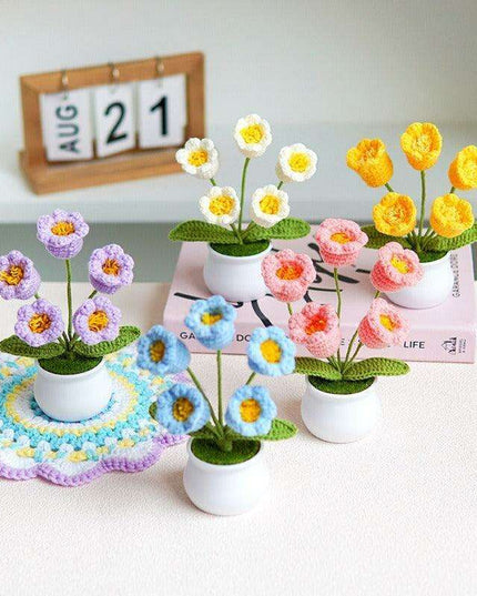 Handcrafted Korean Wool Sunflower Arrangement for Chic Home Elegance