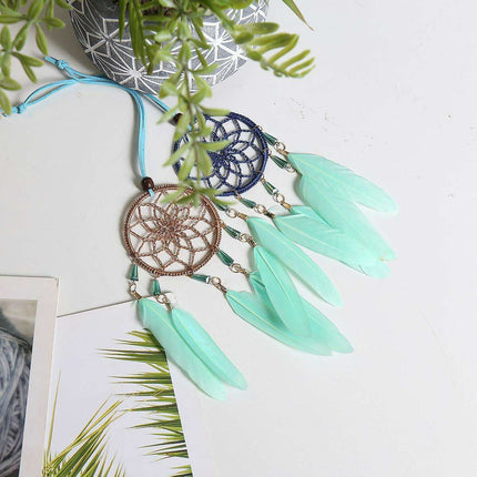 Nordic Elegance Feather Dream Catcher: Luxurious Decor for Home and Vehicle