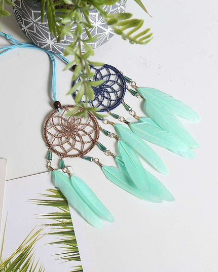 Nordic Elegance Feather Dream Catcher: Luxurious Decor for Home and Vehicle