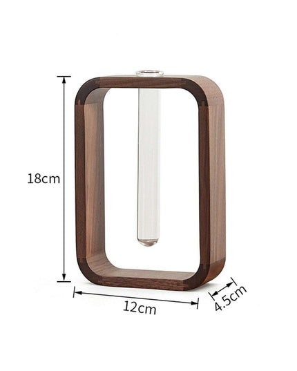 Elegant Black Walnut Hydroponic Planter: Handcrafted Artistry for Your Plant Collection