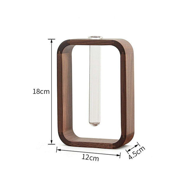 Elegant Black Walnut Hydroponic Planter: Handcrafted Artistry for Your Plant Collection