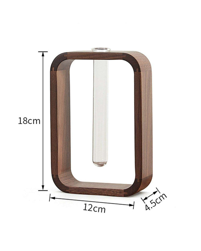 Elegant Black Walnut Hydroponic Planter: Handcrafted Artistry for Your Plant Collection