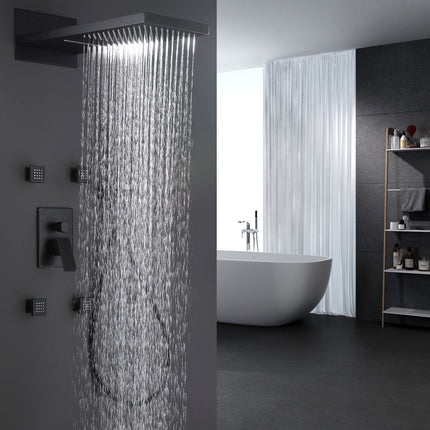 Luxury Pressure Balanced Waterfall Shower System with Hand Sho