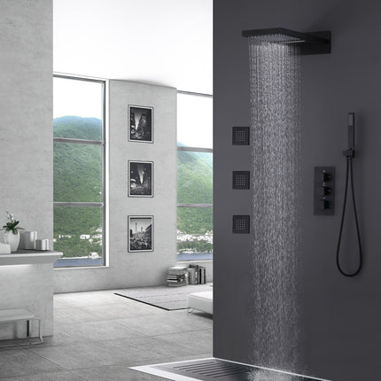 Hidden Luxury Shower System with Built-in Valve, Rainfall Show