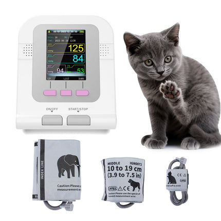 Veterinary CONTEC08A-VET Digital Blood Pressure Monitor With 3 Cuffs Color LCD