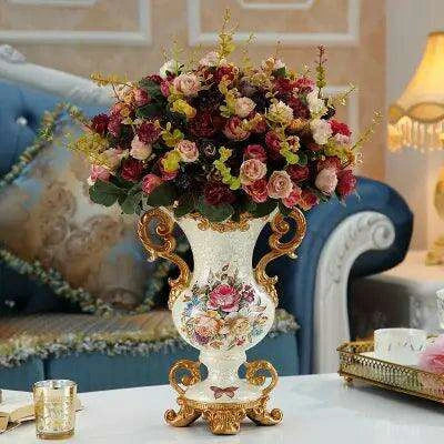 Luxury European Resin Accent Vase: A Touch of Elegance for Home Decor