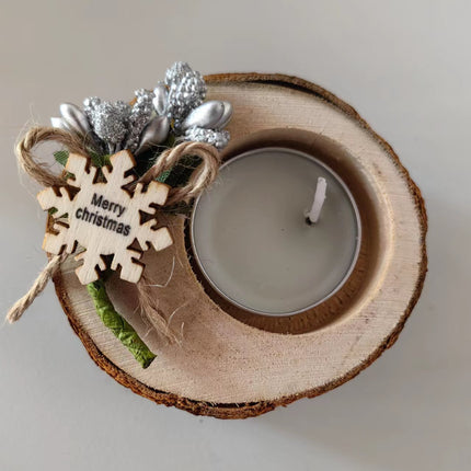 Wooden Candle Holder for Bedroom Cafe Decor Party Atmosphere Candlestick