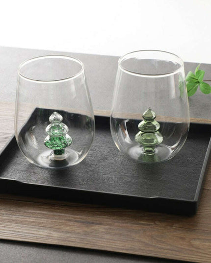 Creative High Borosilicate Glasses Christmas Tree